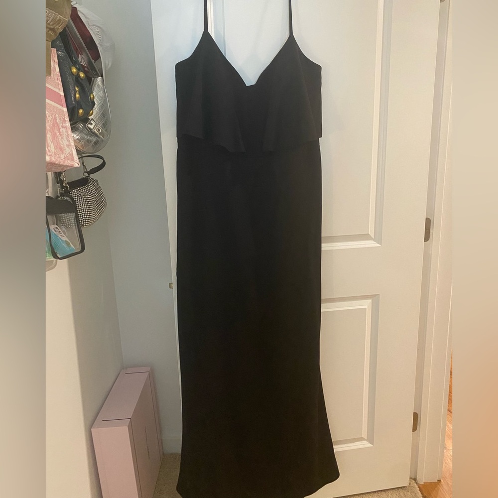 NWT Hayley Paige Occasions Black Spaghetti Strap Dress